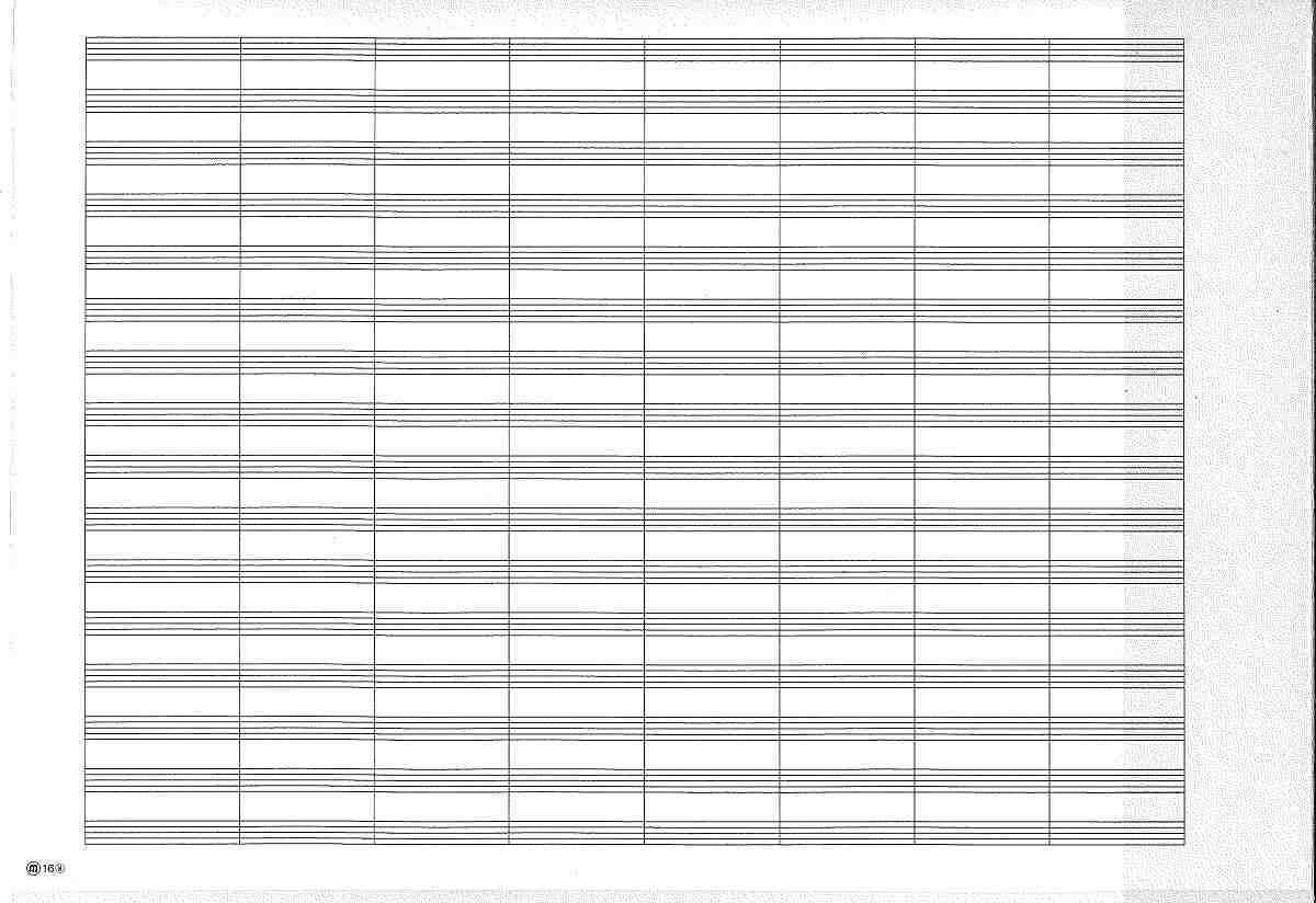 五線紙 スコア 16(8) 【両面】 (1袋:10枚入)