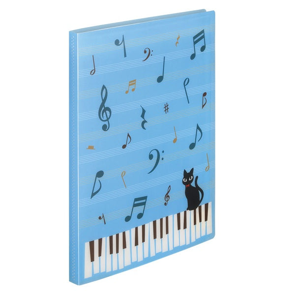 Piano line クリアブック 16ポケット ねこ