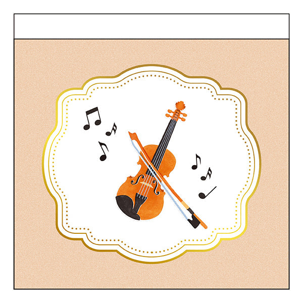 MUSIC ENSEMBLEメモパッド・スクエア バイオリン