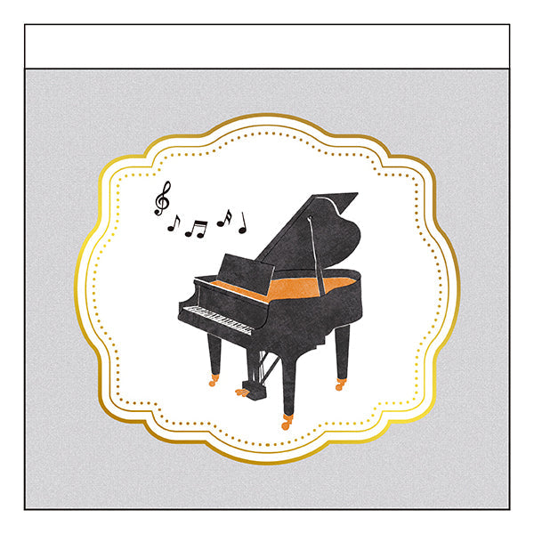 MUSIC ENSEMBLEメモパッド・スクエア ピアノ/グレー