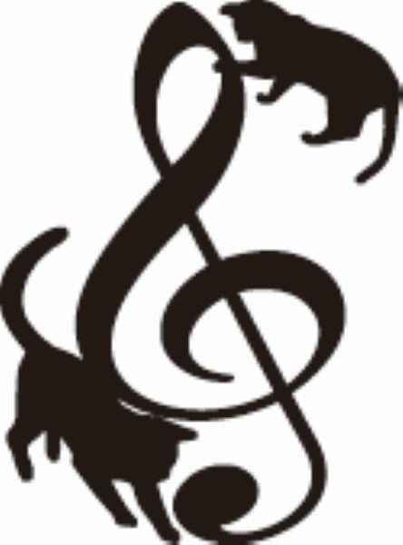 スチールペンスタンド ト音記号 音楽とネコ