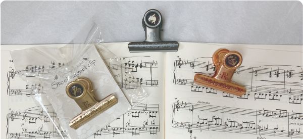 スチールマグネットクリップ ブラック 音楽とネコ