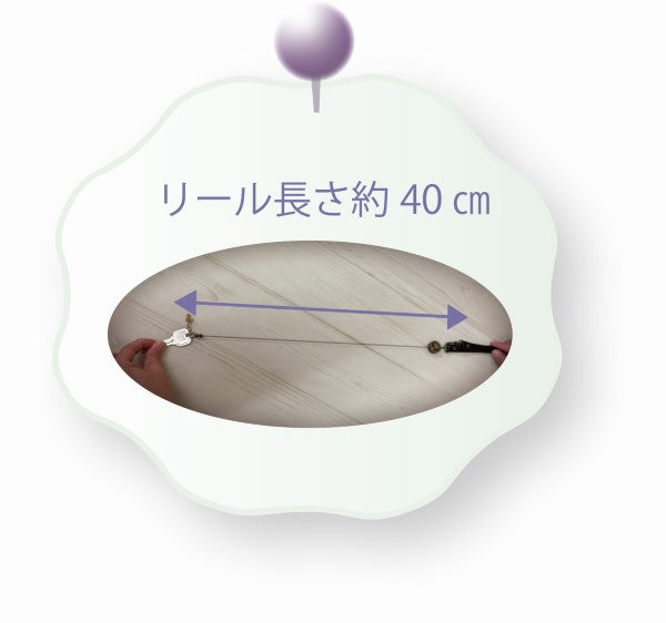 リール ストラップ シャンパン パープル 音楽とネコ