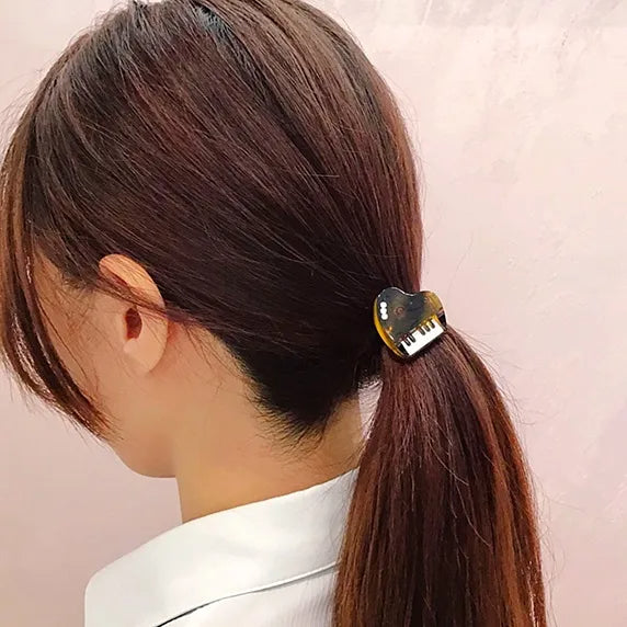 べっこう風ヘアゴム ピアノ