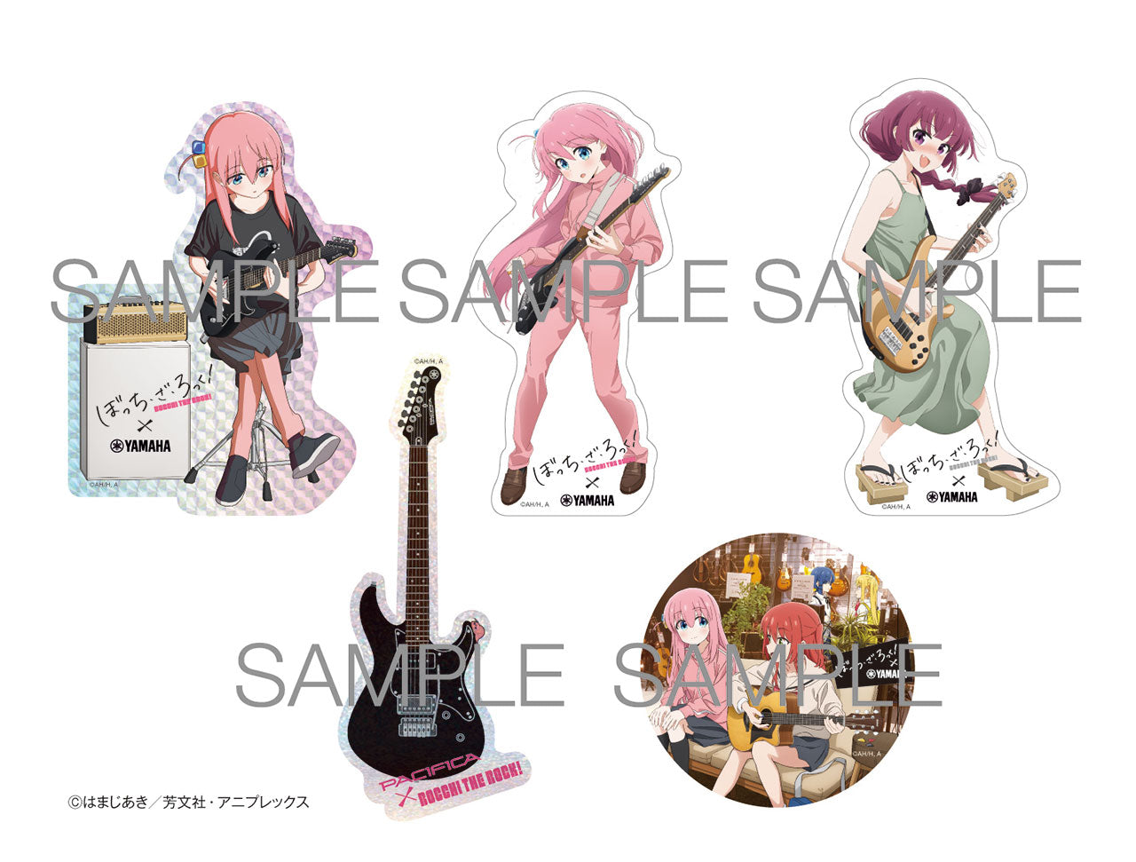 アニメ「ぼっち・ざ・ろっく!」×ヤマハ ステッカーセット(5枚入