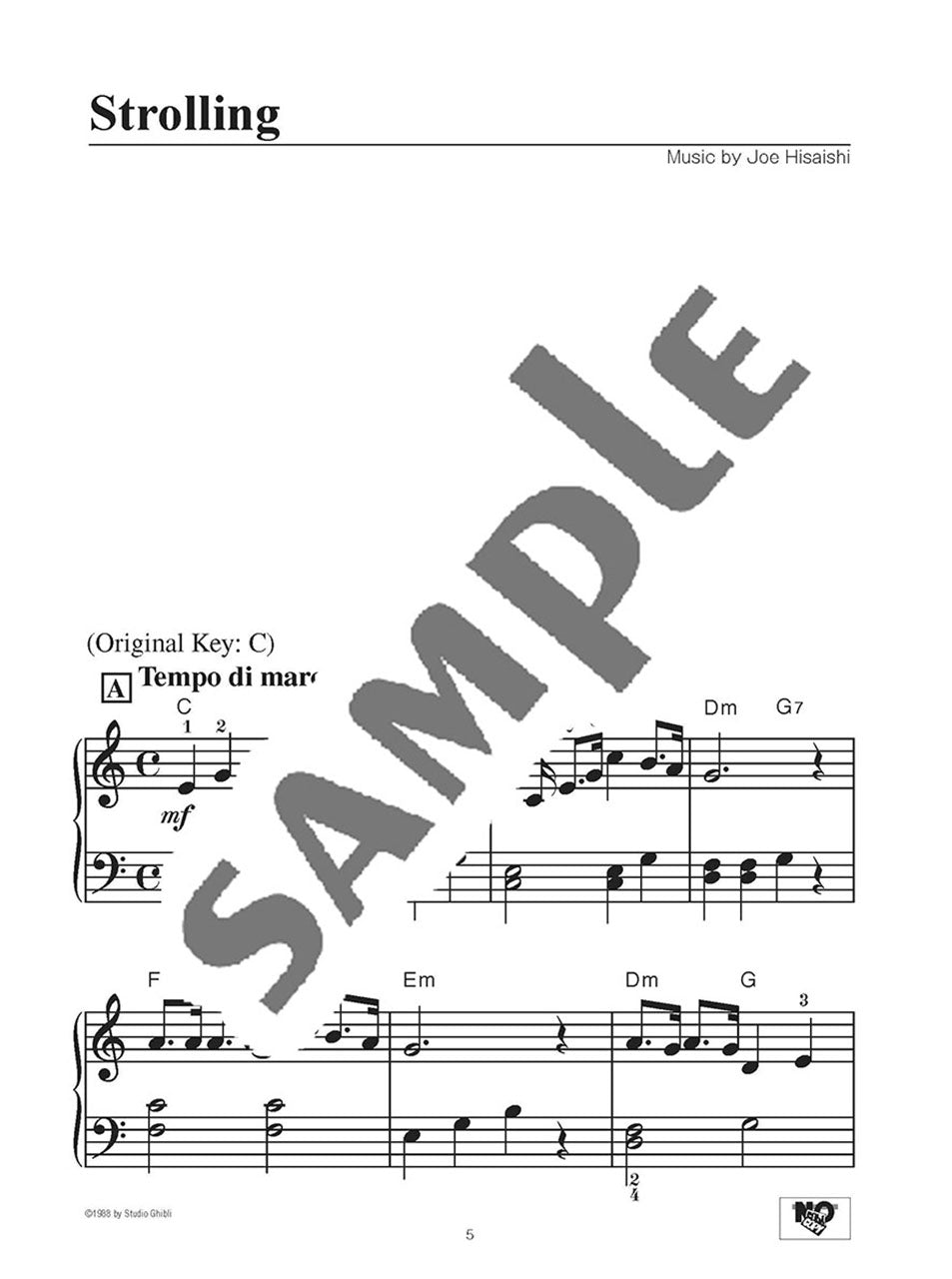 Piano Solo Entry Level My Neighbor Totoro