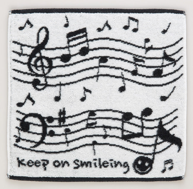 音楽関連グッズ | OY6515－01 今治タオルハンカチ 音符
