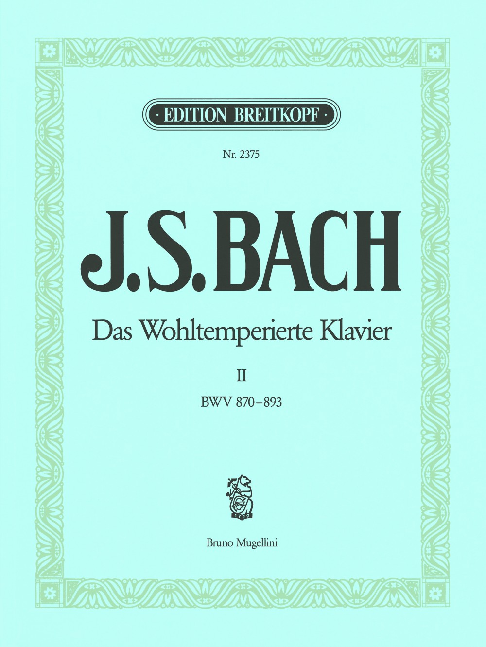 バッハ:平均律クラヴィーア曲集 第2巻 BWV 870-893/ムジェリーニ編 【輸入:ピアノ】