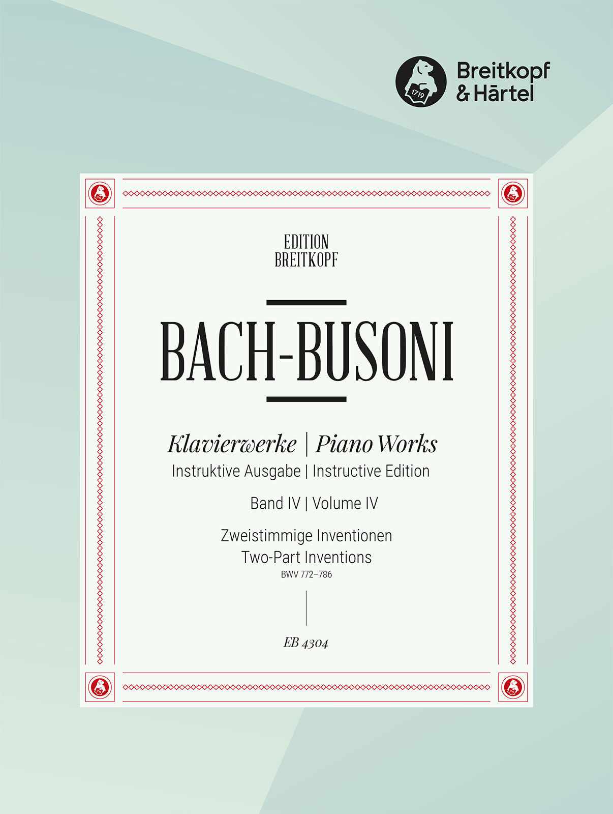 バッハ:インヴェンション(二声のインヴェンション) BWV 772-786/ブゾーニ編 【輸入:ピアノ】