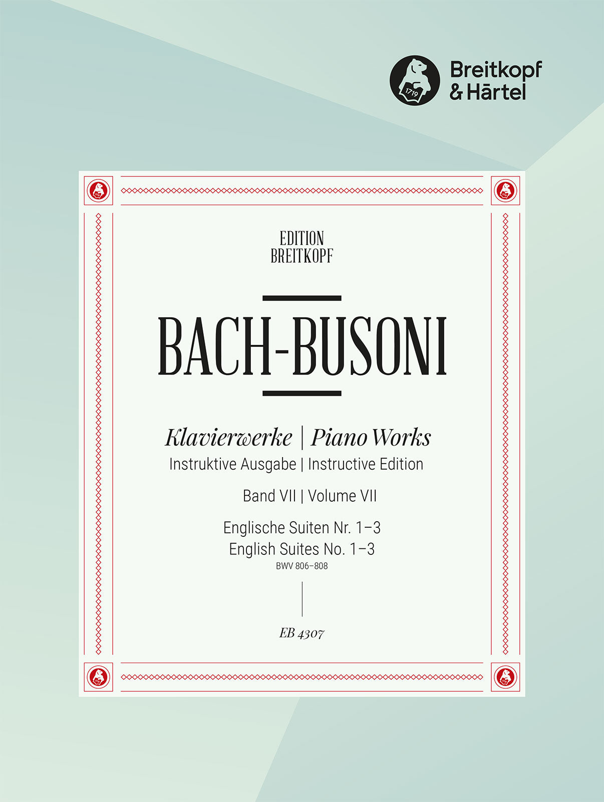 バッハ:イギリス組曲 第1巻 BWV 806-808/ブゾーニ編 【輸入:ピアノ】