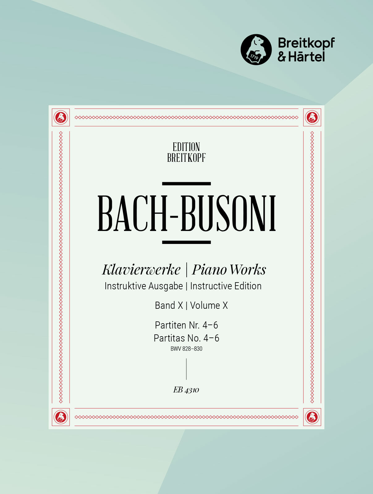 バッハ:パルティータ 第2巻 BWV 828-830/ブゾーニ編 【輸入:ピアノ】