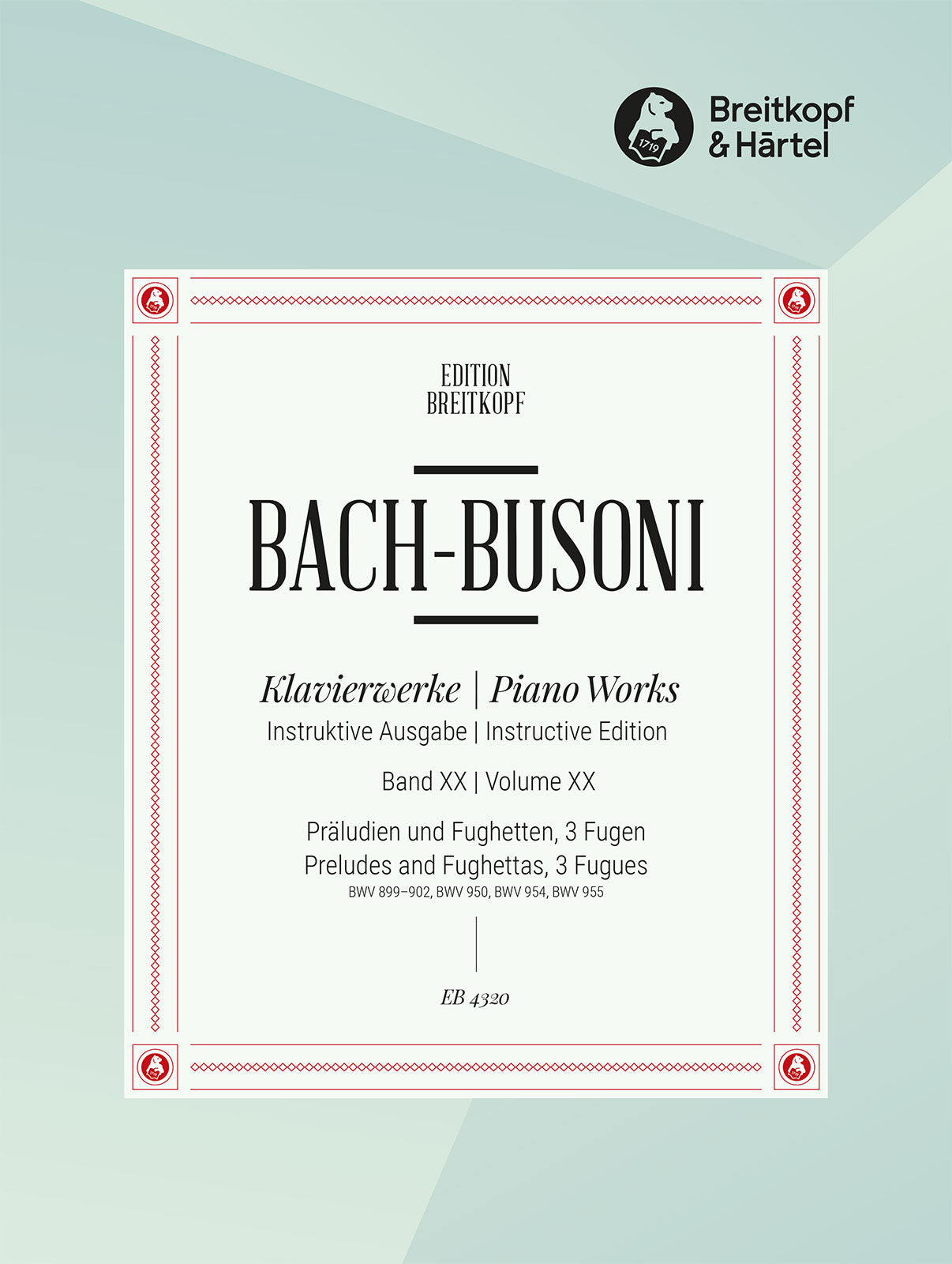 バッハ:前奏曲と小フーガ BWV 899-902 、フーガ BWV 950, 954-955/ブゾーニ編 【輸入:ピアノ】