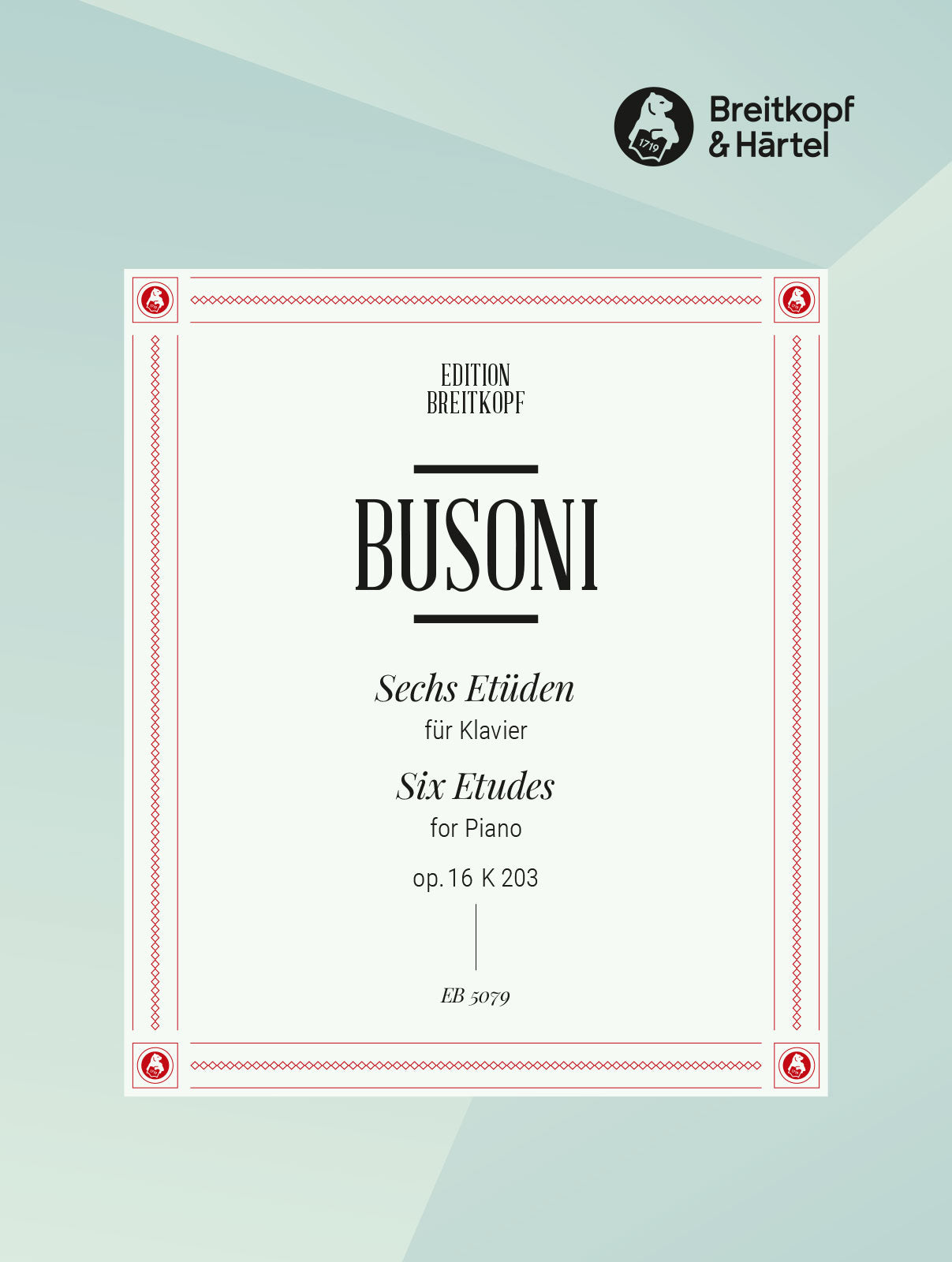 ブゾーニ:6つの練習曲 Op.16: Busoni-Verz. 203 【輸入:ピアノ】
