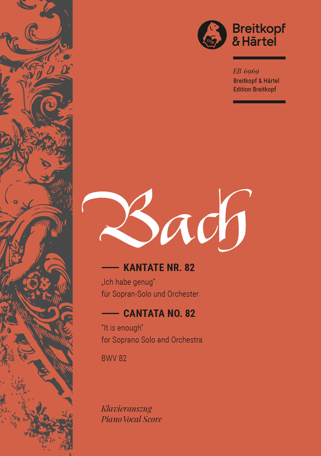 バッハ:カンタータ 第82番「われは満ち足れり」 BWV 82(ソプラノ独唱用/ホ短調版)(独語・英語)/Haverkampf編曲 【輸入:ヴォーカルとピアノ】