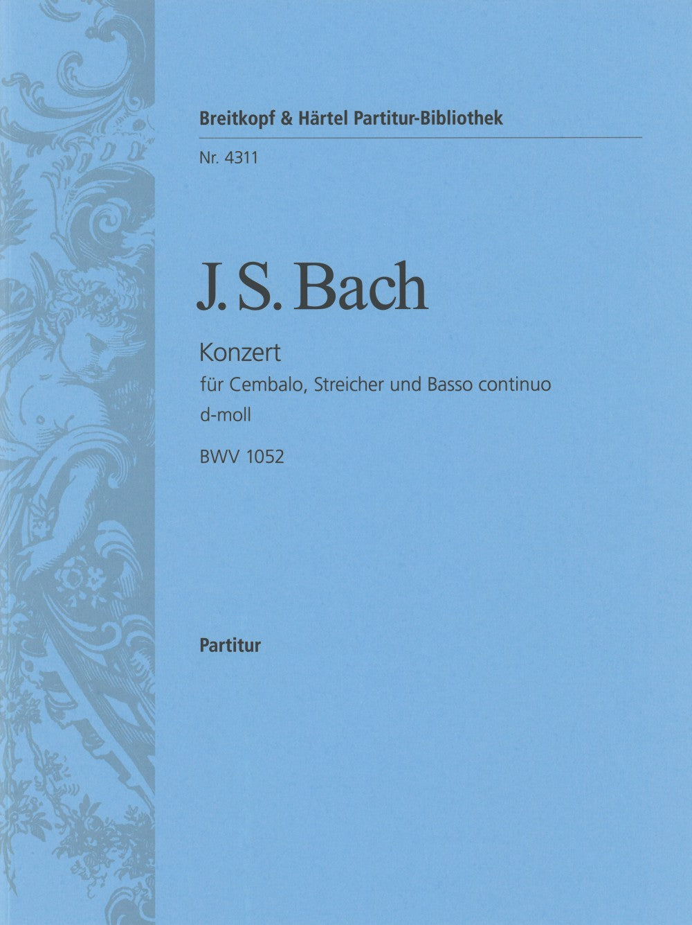 バッハ:チェンバロ協奏曲 第1番 ニ短調 BWV 1052: 指揮者用大型スコア 【輸入:ピアノとオーケストラ(スコア)】