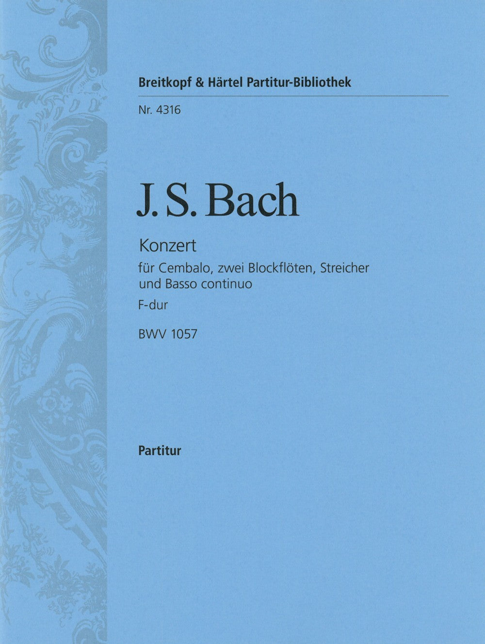 バッハ:チェンバロ協奏曲 第7番 ト短調 BWV 1057: 指揮者用大型スコア 【輸入:ピアノとオーケストラ(スコア)】