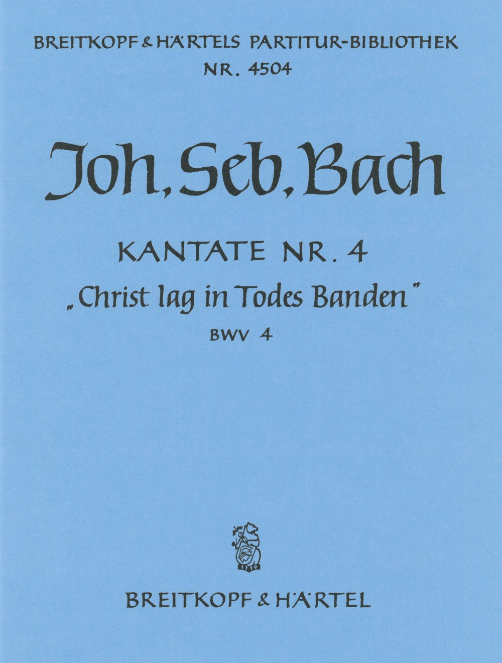 バッハ:カンタータ 第4番「キリストは死の床につけり」 BWV 4: 指揮者用大型スコア 【輸入:合唱とオーケストラ】