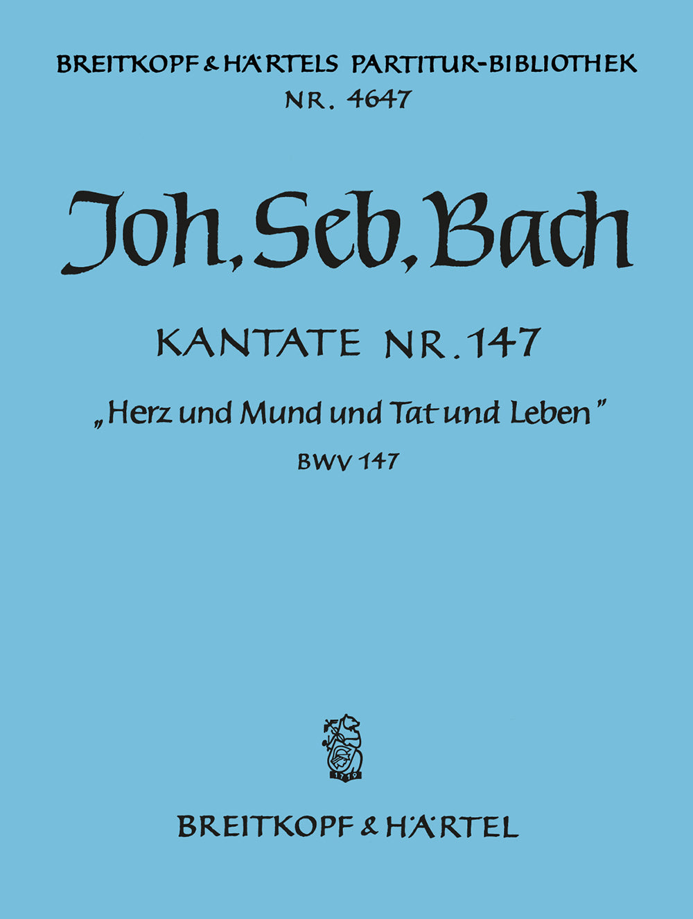 バッハ:カンタータ 第147番「心と口と行いと命もて」 BWV 147/Waldersee編: 指揮者用大型スコア 【輸入:合唱とオーケストラ】