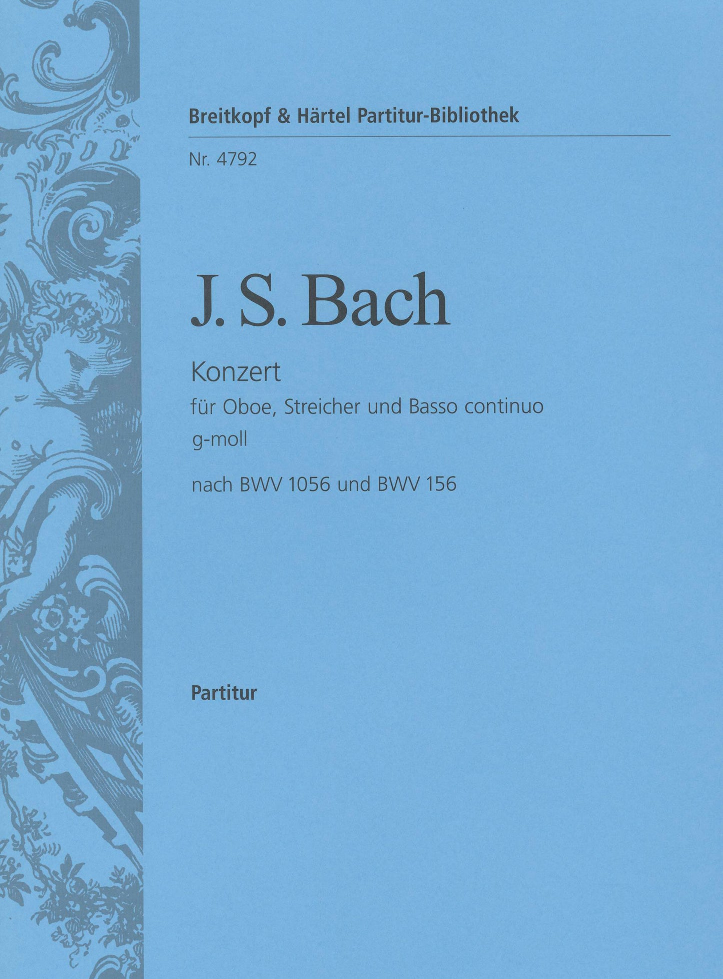 バッハ:オーボエ協奏曲 ト短調/BWV 1056とBWV 156に基づく編曲版/Radeke編: 指揮者用大型スコア 【輸入:オーボエとオーケストラ(スコア)】