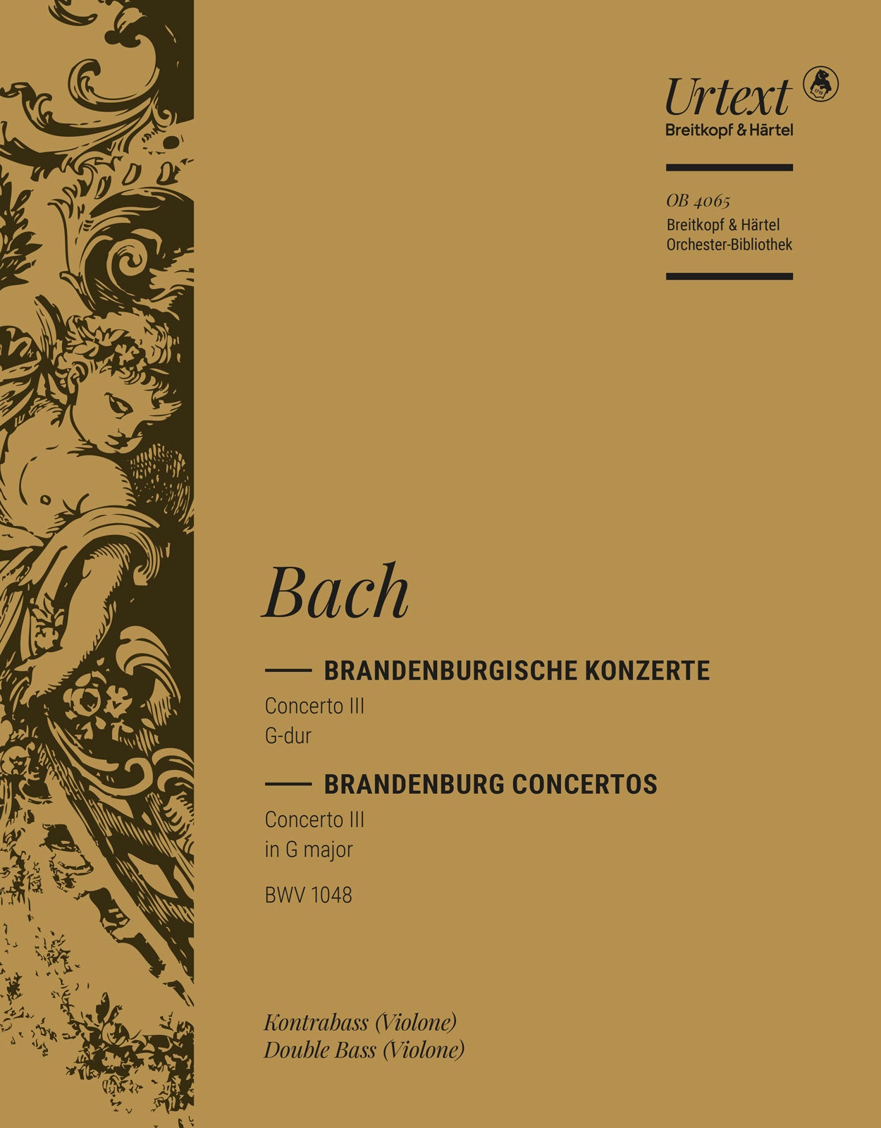 バッハ:ブランデンブルク協奏曲 第3番 ト長調 BWV 1048/原典版/Felix編: コントラバス 【輸入:オーケストラ・パート譜】