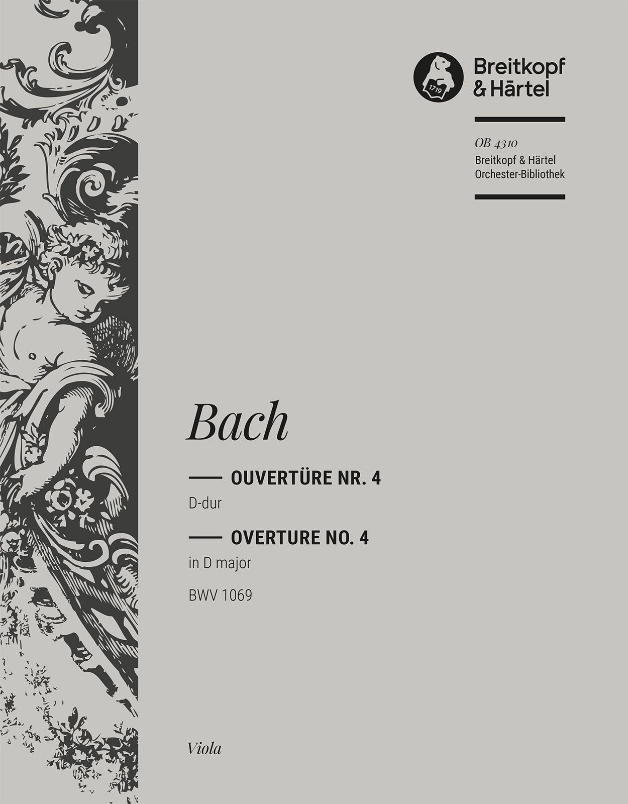 バッハ:管弦楽組曲 第4番 ニ長調 BWV 1069: ビオラ 【輸入:オーケストラ・パート譜】