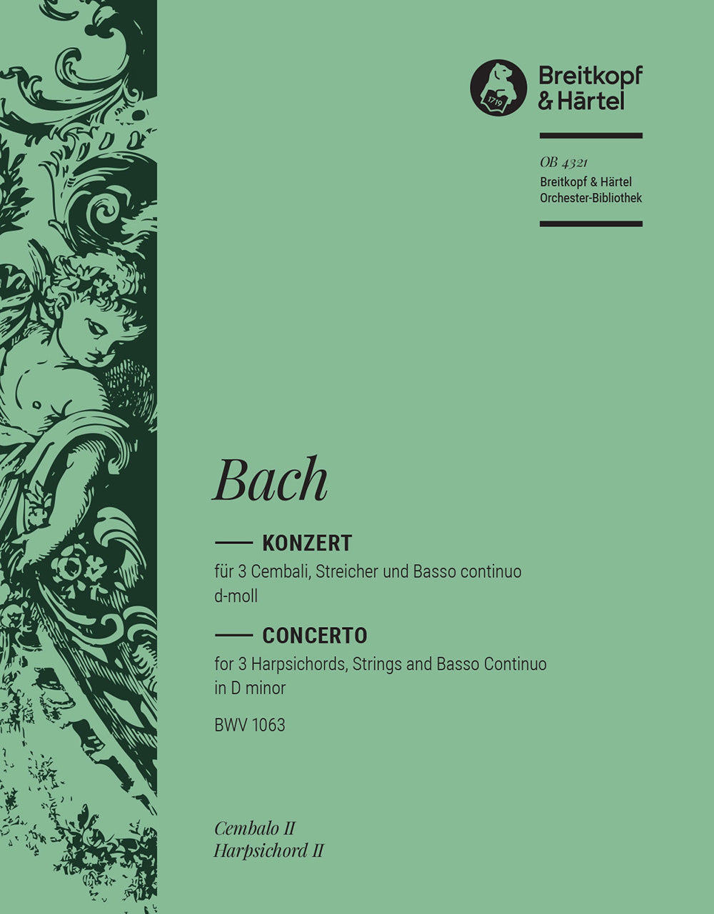 バッハ:3台のチェンバロのための協奏曲 第1番 ニ短調 BWV 1063: ソロ・チェンバロ 2 【輸入:オーケストラ・パート譜】
