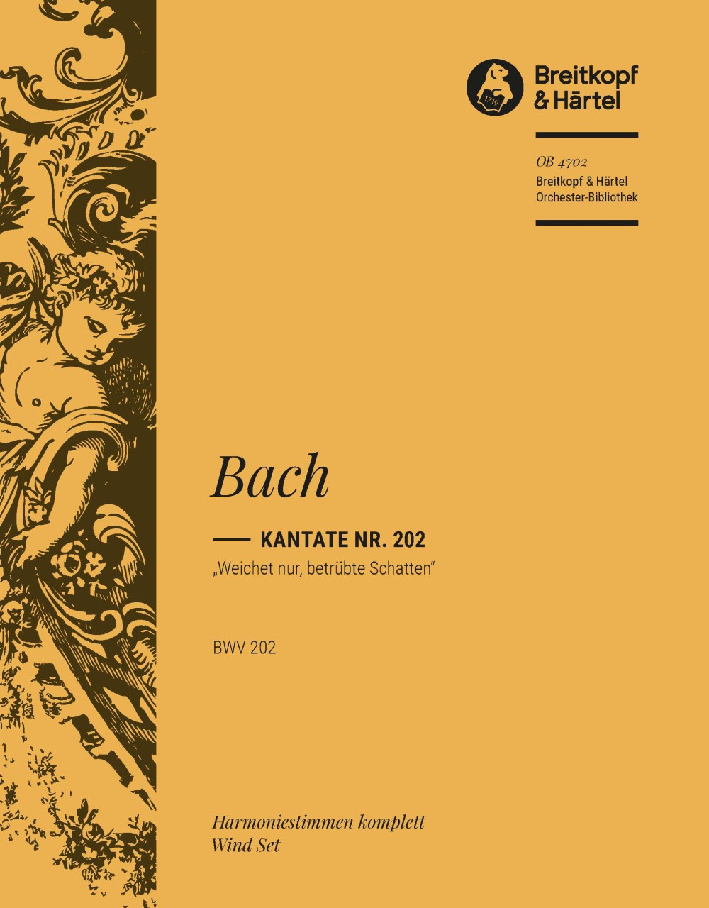 バッハ:カンタータ 第202番 結婚カンタータ「今ぞ去れ、悲しみの光よ」 BWV 202: オーボエ 【輸入:オーケストラ・パート譜】