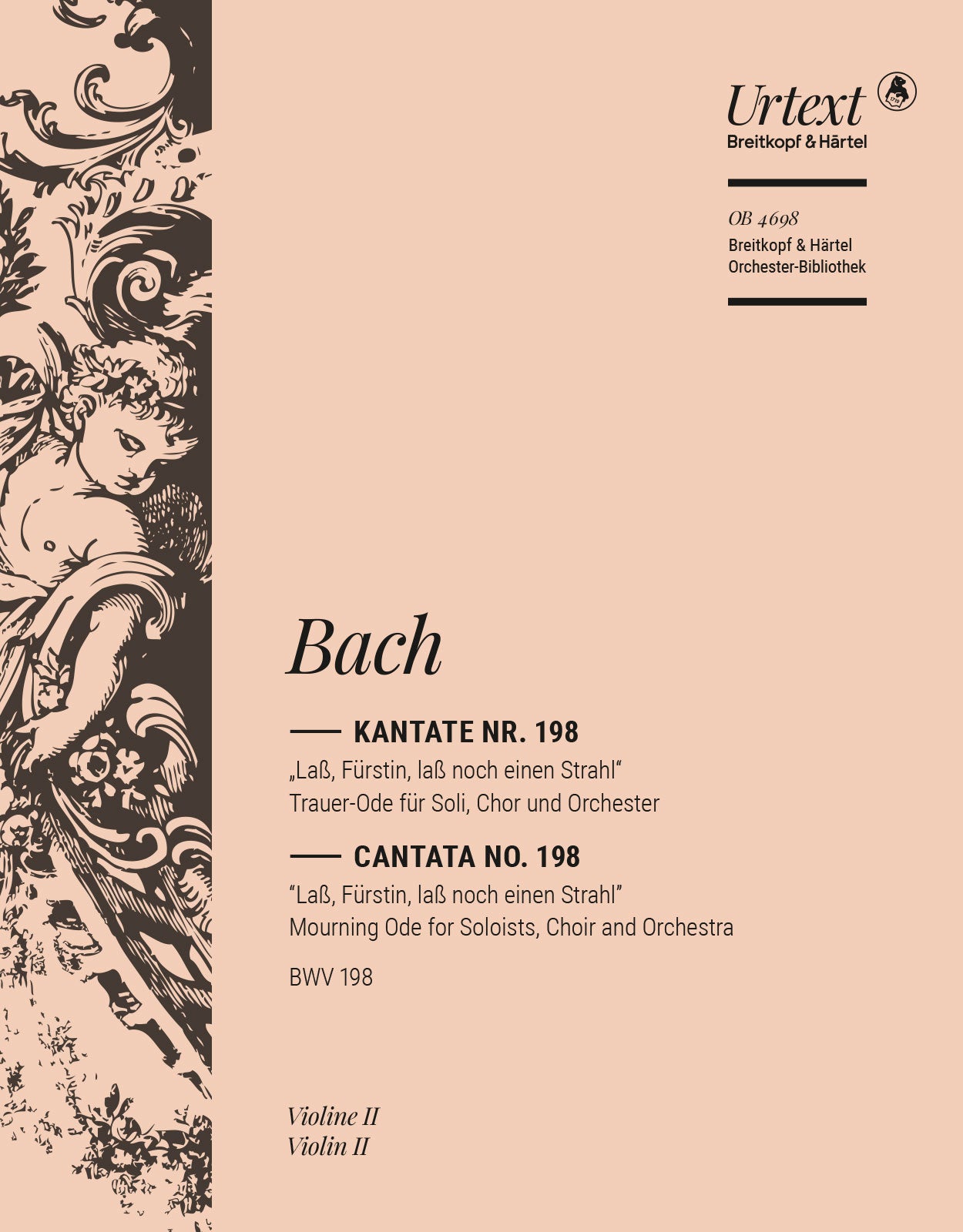 バッハ:カンタータ 第198番「侯妃よ、さらに一条の光を」 BWV 198/原典版/Gruss編: バイオリン 2 【輸入:オーケストラ・パート譜】