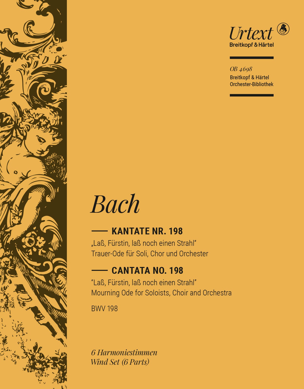 バッハ:カンタータ 第198番「侯妃よ、さらに一条の光を」 BWV 198/原典版/Gruss編: 管楽器パート譜セット 【輸入:オーケストラ・パート譜】