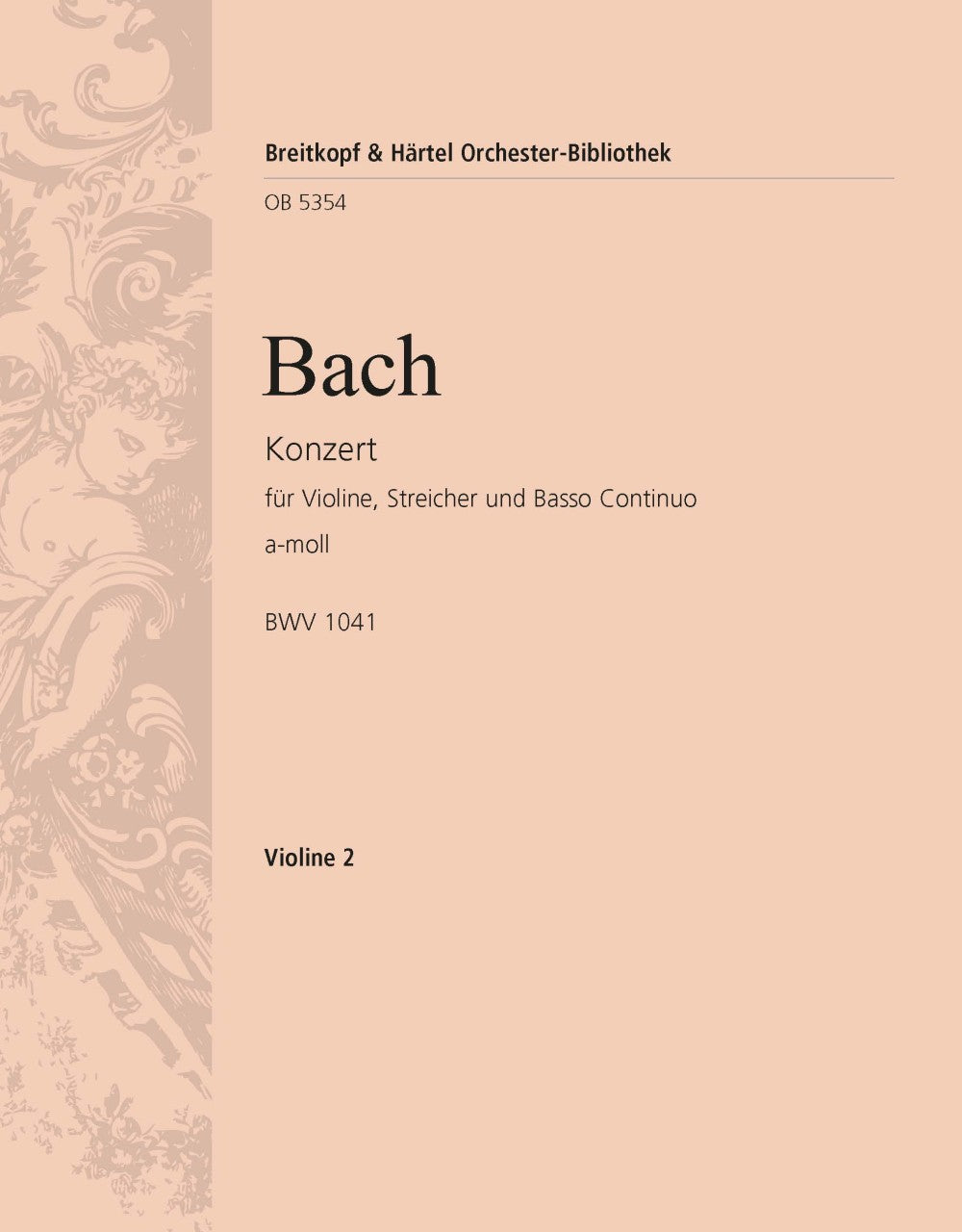 バッハ:バイオリン協奏曲 第1番 イ短調 BWV 1041/原典版/Hofmann編: バイオリン 2 【輸入:オーケストラ・パート譜】