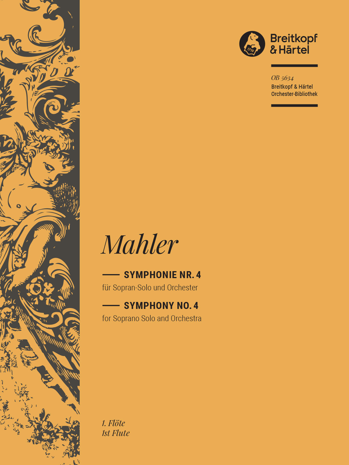 マーラー:交響曲 第4番 ト長調(最終版 1911年)/Riedel編: パート譜セット(10/9/8/7/6) 【輸入:オーケストラ・パート譜】