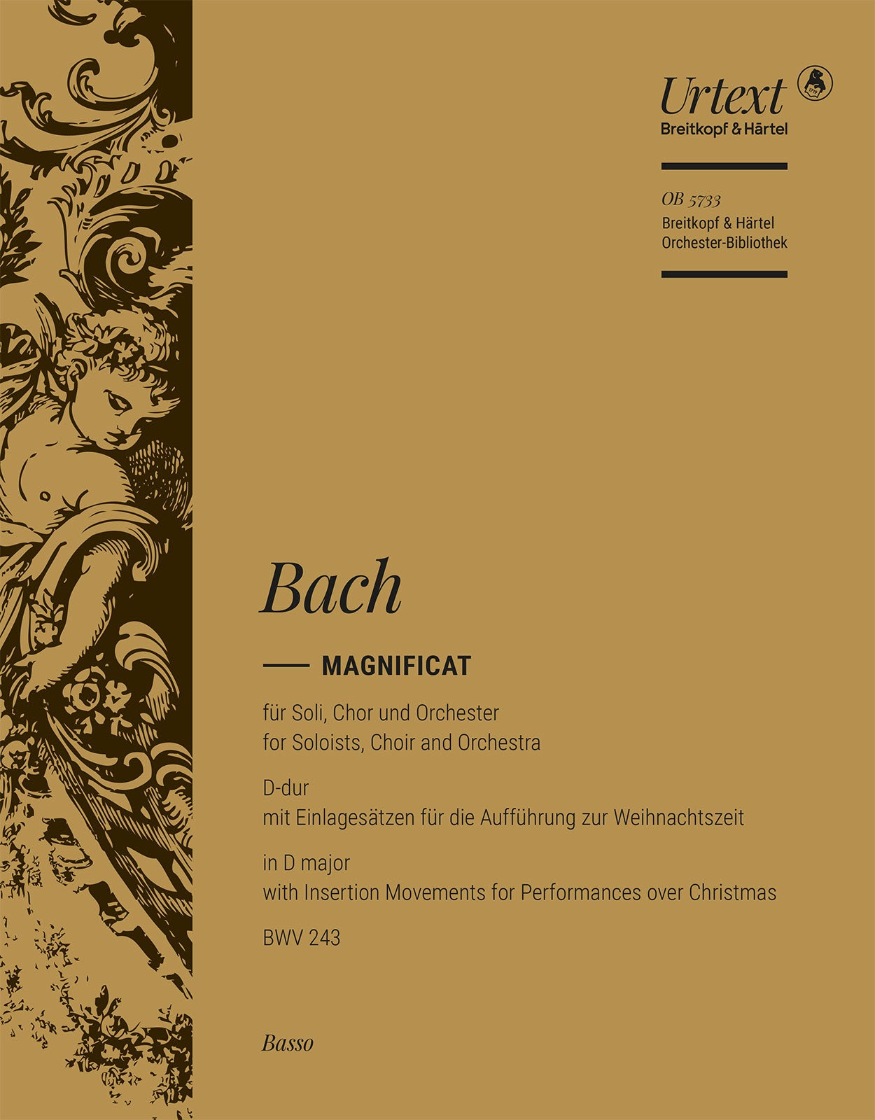 バッハ:マニフィカート ニ長調 BWV 243/原典版/Erler編:チェロ/コントラバス 【輸入:オーケストラ・パート譜】