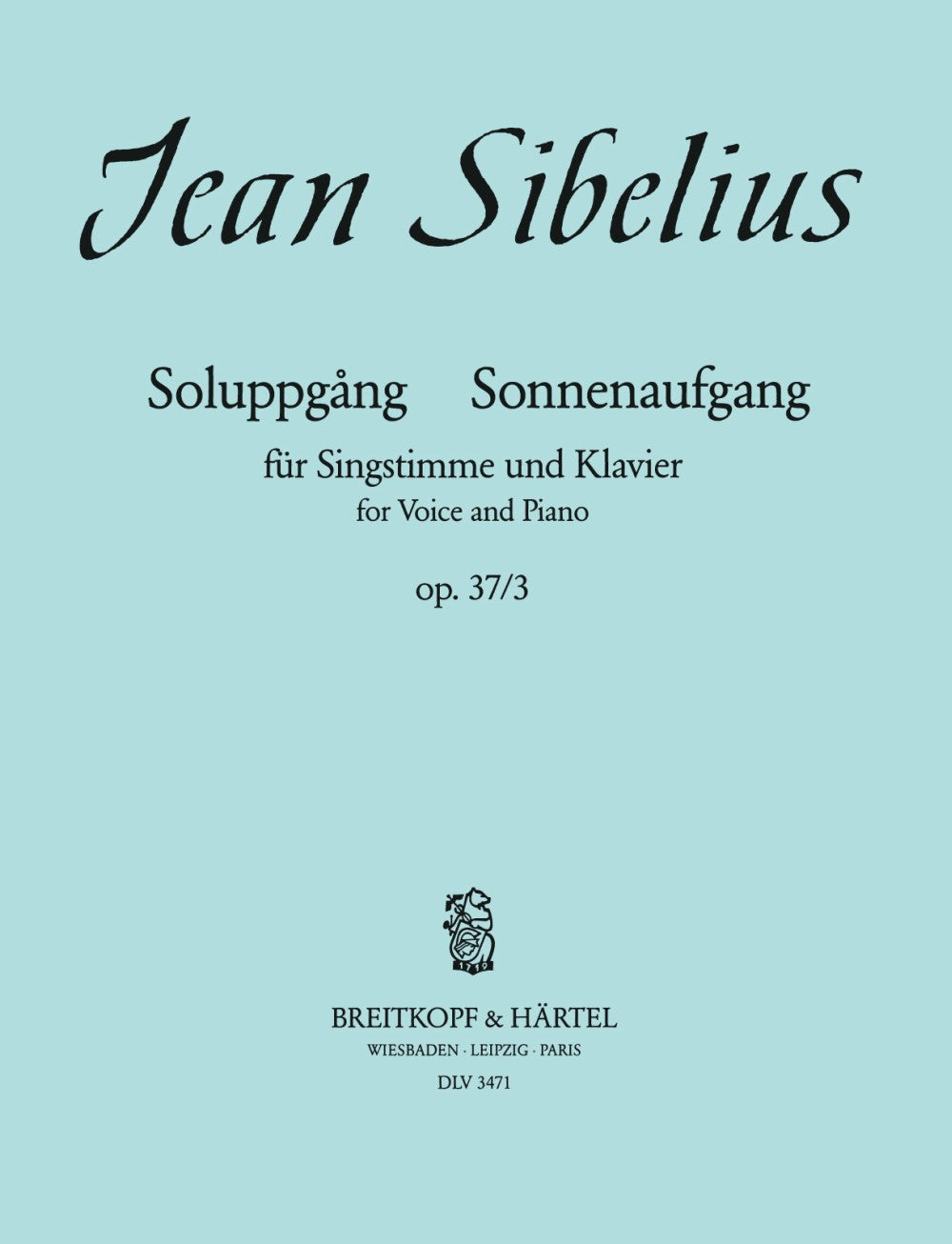 シベリウス:5つの歌 Op.37より 日の出 (高声用) (スウェーデン語・独語) 【輸入:ヴォーカルとピアノ】