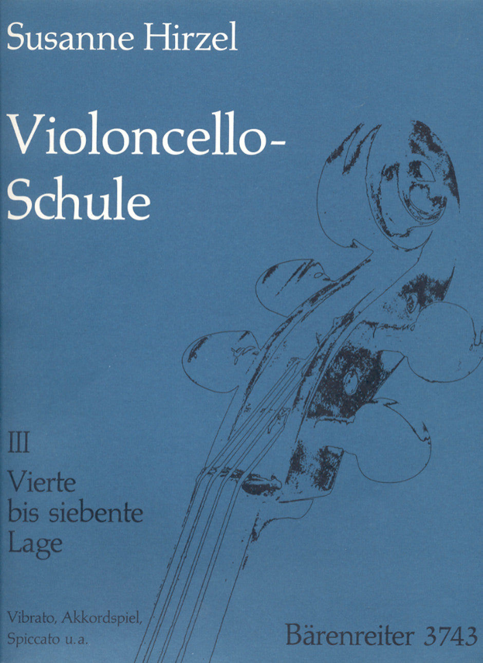 ヒルツェル:VIOLONCELLO-SCHULE HEFT 3:4BIS7 LAGE.UBUNGEN 1-142 【輸入:チェロ】