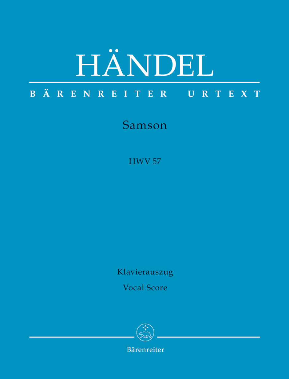 ヘンデル:オラトリオ「サムソン」 HWV 57(英語)/原典版/Clausen編 【輸入:合唱とピアノ】