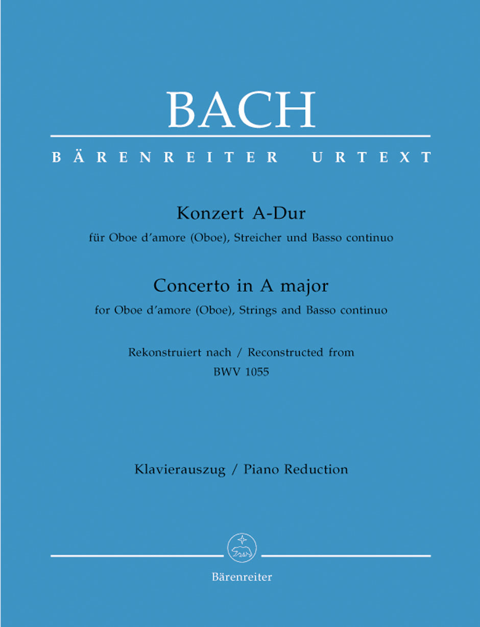 バッハ:オーボエ・ダ・モーレのための協奏曲 イ長調 BWV 1055/原典版/Fischer編 【輸入:オーボエ】