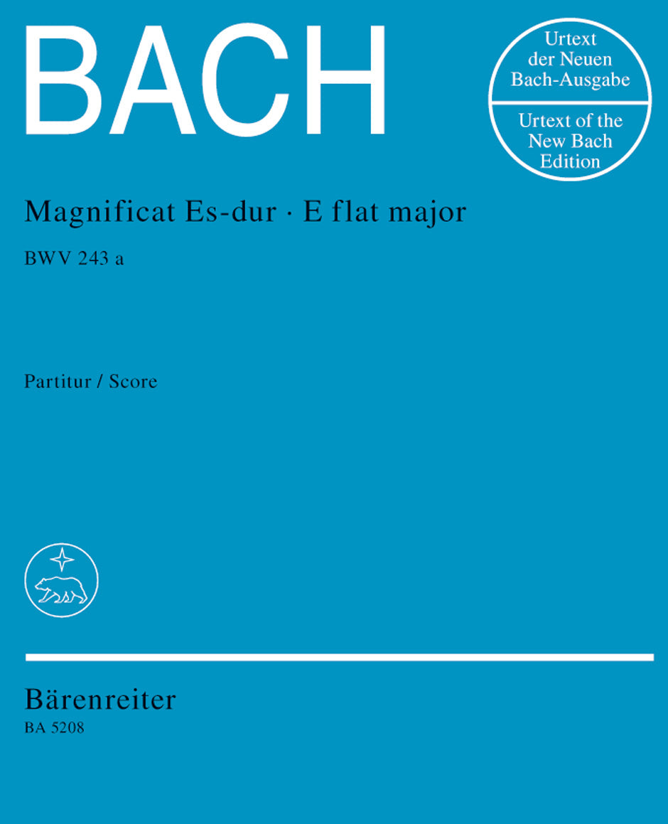 バッハ:マニフィカート 変ホ長調 BWV 243a(初稿)/原典版/Durr編: 指揮者用大型スコア 【輸入:合唱とオーケストラ】