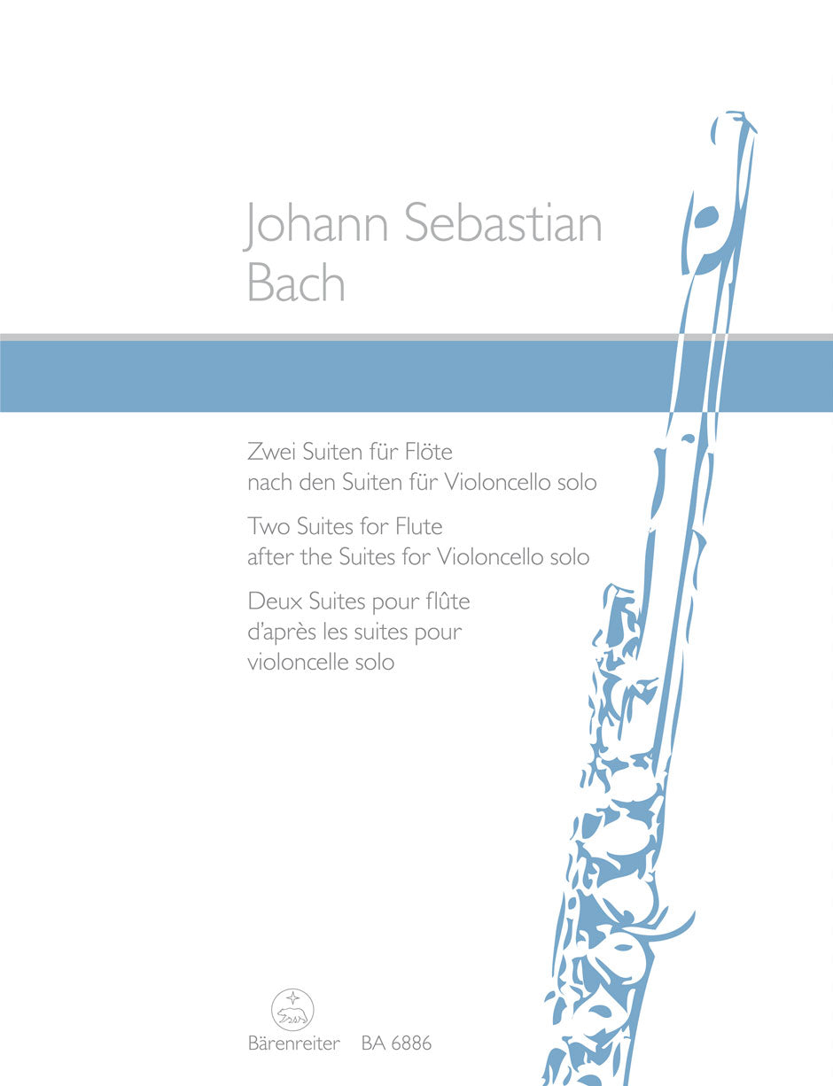 バッハ:無伴奏チェロ組曲 第1番 BWV 1007、第3番 BWV 1009/無伴奏フルート用/Linckelmann編曲 【輸入:フルート】
