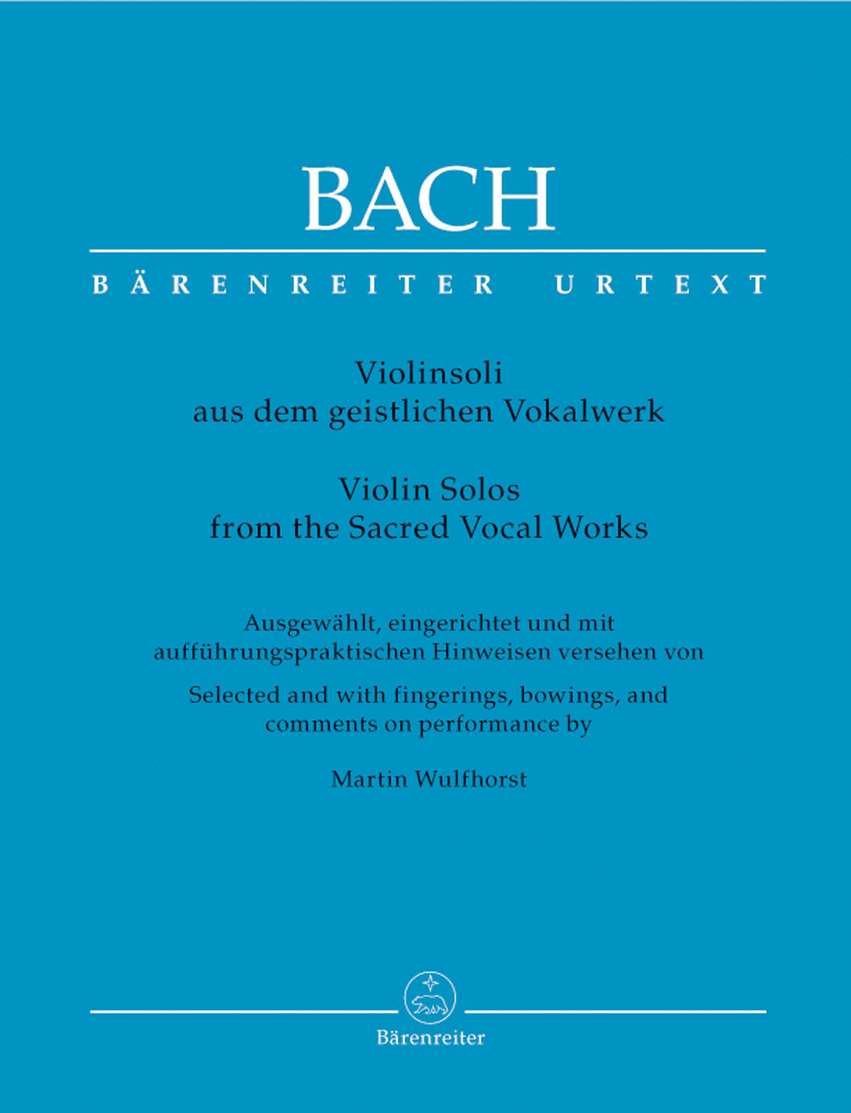 バッハ:VIOLIN SOLOS FROM THE SACRED VOCAL WORKS 【輸入:ヴァイオリン】