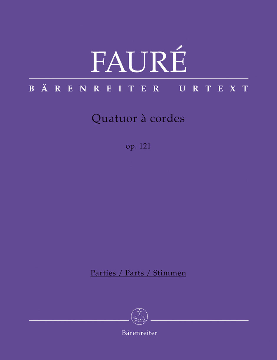 フォーレ:弦楽四重奏曲 ホ短調 Op.121(2VL,VA,VC)/Sobaskie編 【輸入:室内楽(パート譜)】
