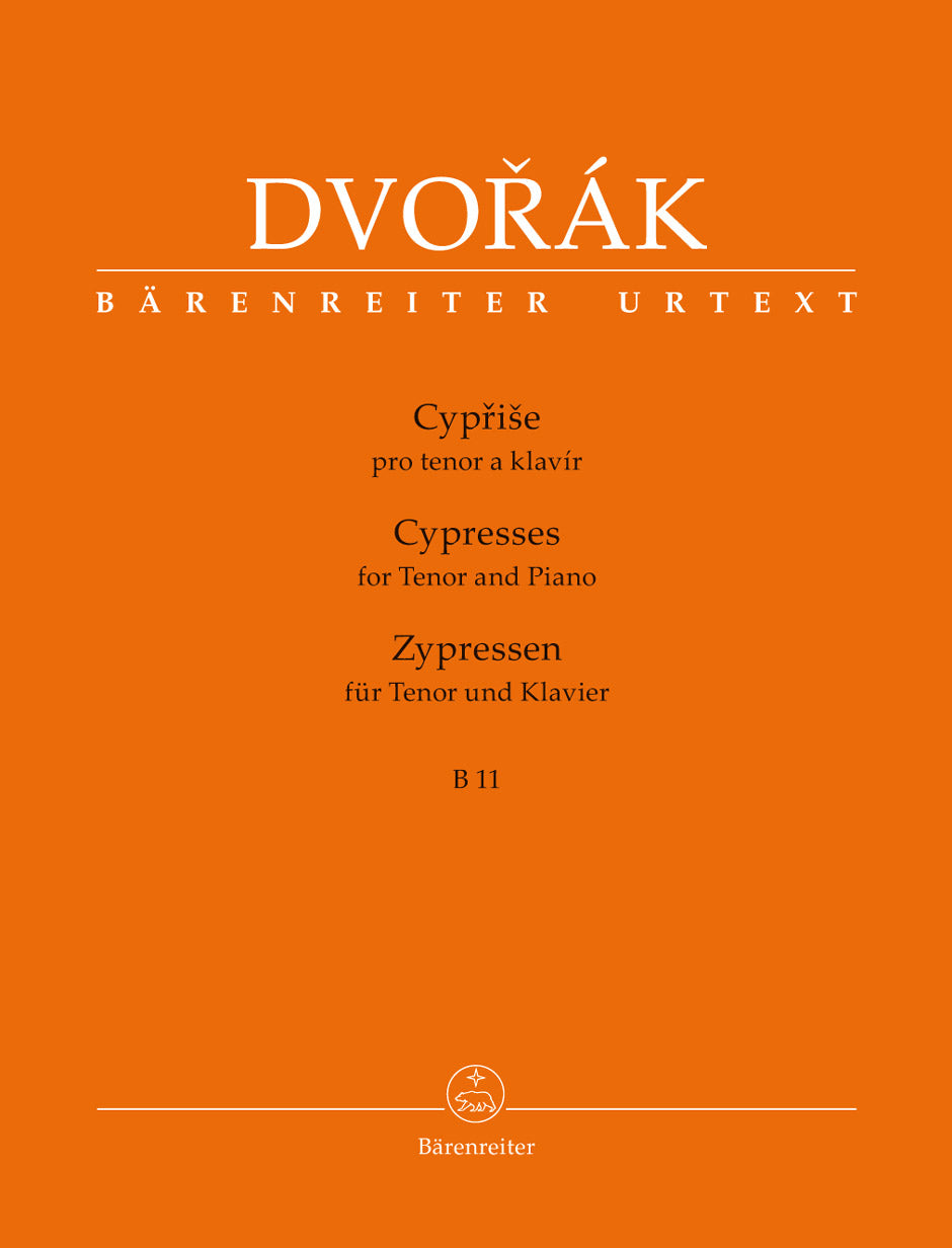 ドヴォルザーク:糸杉(テノールとピアノのための)B 11 (英語、チェコ語、独語)/Frese編 【輸入:ヴォーカルとピアノ】