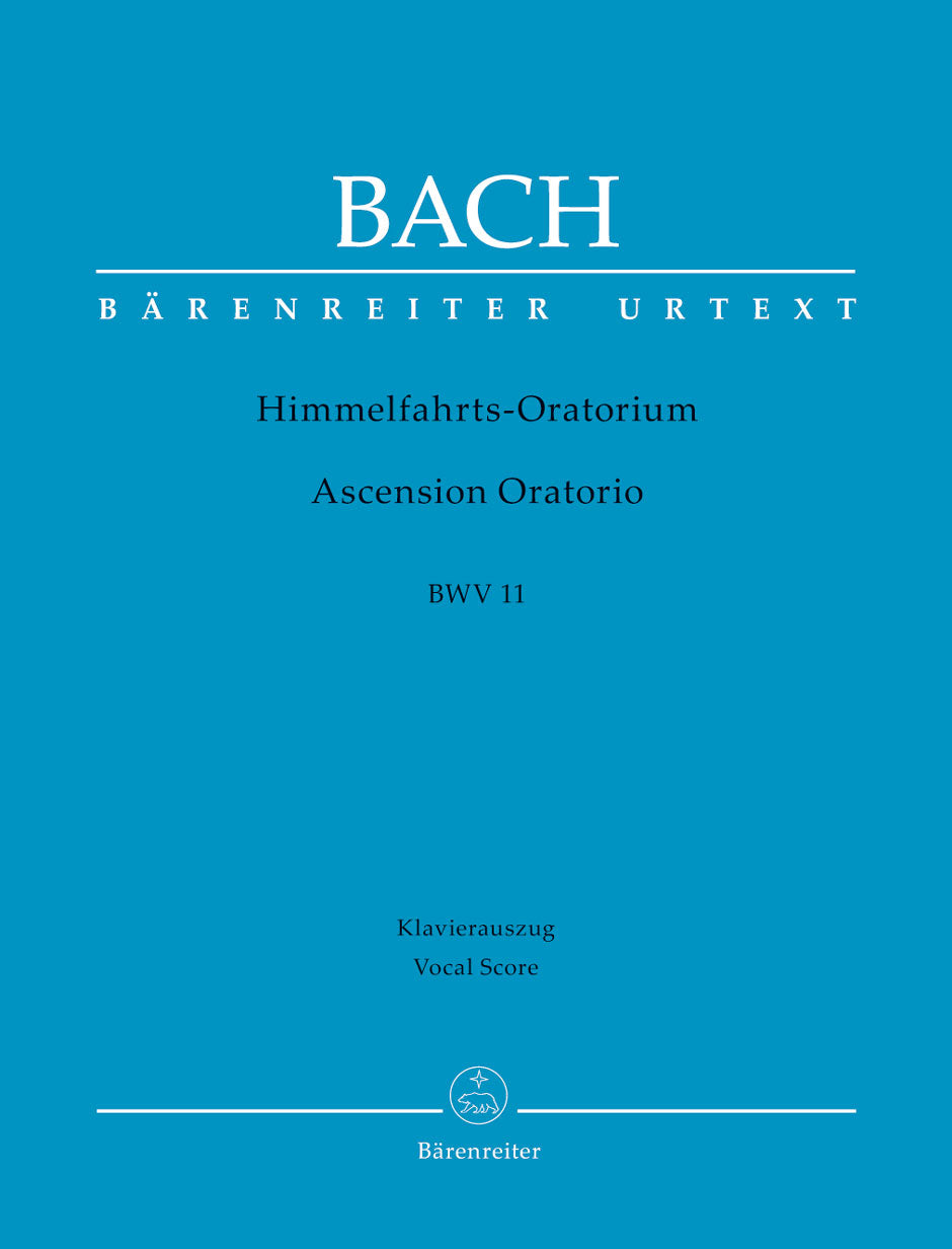 バッハ:昇天祭オラトリオ 「御国にまします神を讃えよ」 BWV 11(英語・独語)/原典版/Brainard編 【輸入:合唱とピアノ】