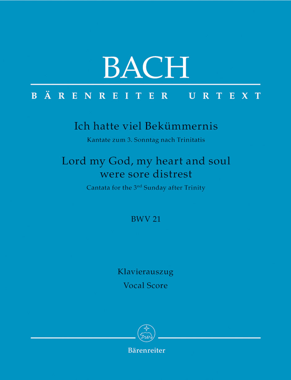 バッハ:カンタータ 第21番「わが心に憂い多かりき」 BWV 21(独語・英語)/原典版/Moreen編 【輸入:合唱とピアノ】