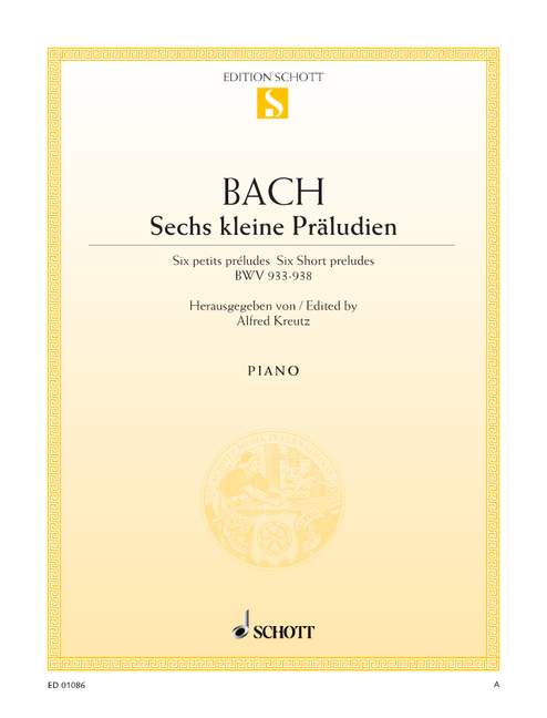 バッハ:6つのプレリュード BWV 933-938/Kreutz編 【輸入:ピアノ】