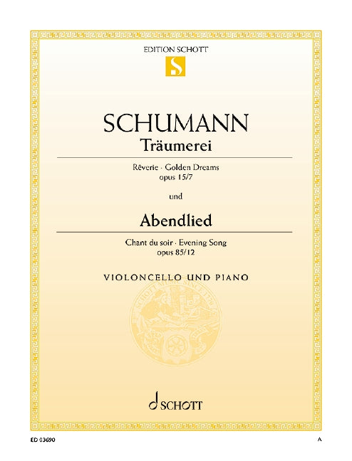 シューマン:TRAUMEREI OP.15/7, ABENDLIED OP.85/12/LECHNER 【輸入:チェロ】