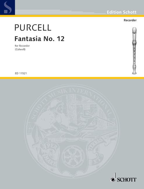 パーセル:Fantasie Nr.12(S,A,T,B) 【輸入:リコーダー】