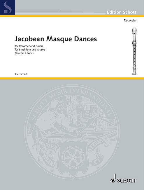 JACOBEAN MASQUE TUNES(REC,GT)/POPE/ZWEERS 【輸入:リコーダー】
