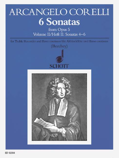 コレッリ:バイオリン・ソナタ Op.5より 6つのソナタ 第2巻 【輸入:リコーダー】