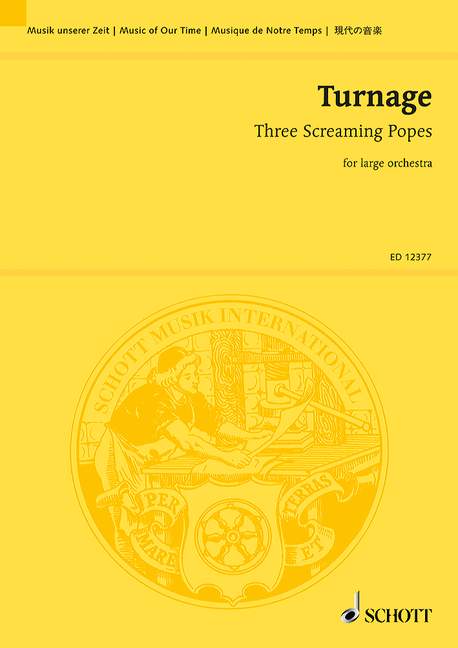 ターネジ:フランシス・ベーコンによる3人の絶叫する教皇 【輸入:オーケストラ(スコア)】