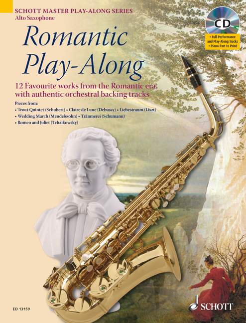 ロマンティック・プレイ・アロング: ロマン派音楽より12の有名作品 - アルト・サクソフォン編/Vassiliev編: オーケストラ伴奏CD付 【輸入:サクソフォン】